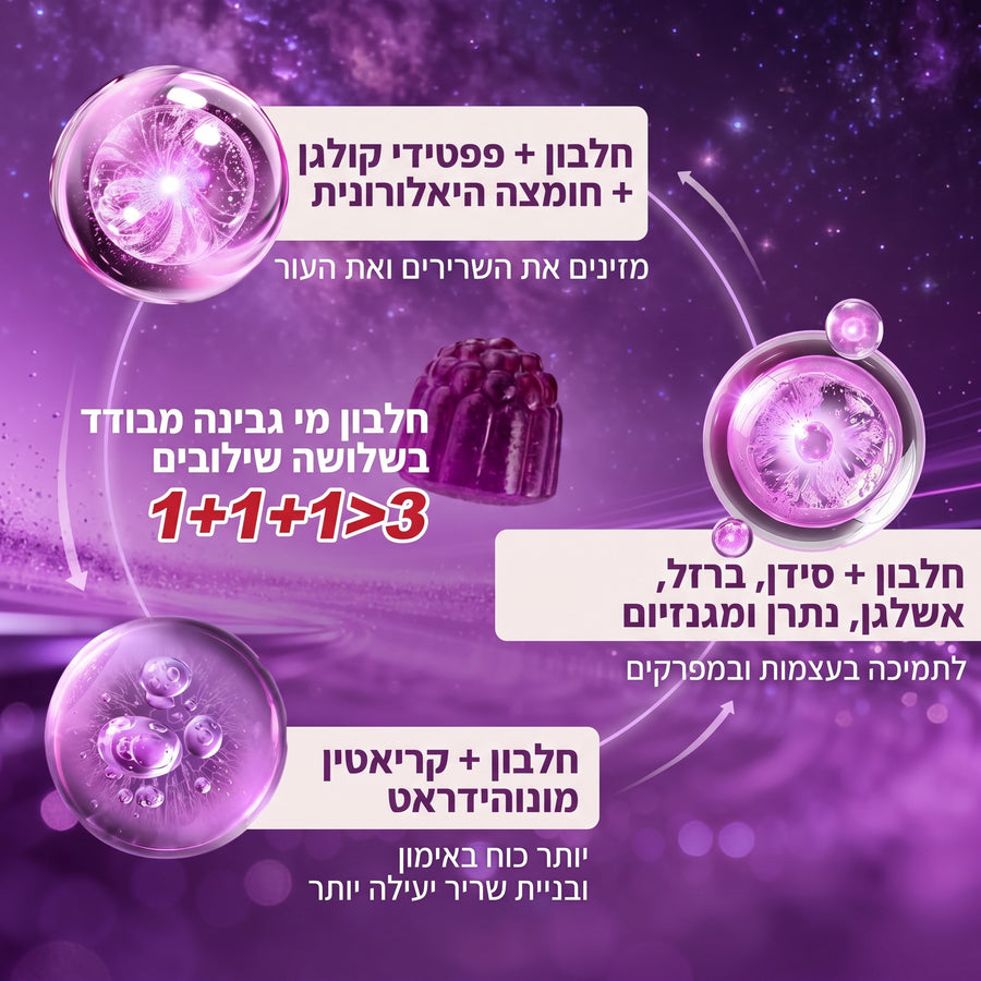 גומי חלבון של Groomi: שלושה שילובים