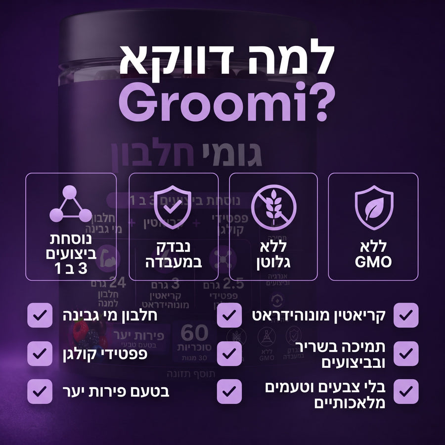 גומי חלבון של Groomi: למה דווקא Groomi